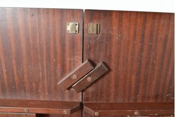 イギリスアンティーク　マホガニー材　象嵌細工入りの高級品!組み立て式ダイニングテーブル(オーバル型、4人掛け、6人掛け、作業台)(R-048955)