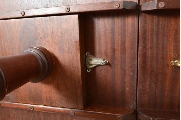 イギリスアンティーク　マホガニー材　象嵌細工入りの高級品!組み立て式ダイニングテーブル(オーバル型、4人掛け、6人掛け、作業台)(R-048955)
