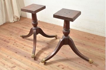 イギリスアンティーク　マホガニー材　象嵌細工入りの高級品!組み立て式ダイニングテーブル(オーバル型、4人掛け、6人掛け、作業台)(R-048955)