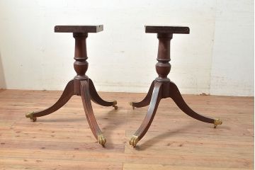 イギリスアンティーク　マホガニー材　象嵌細工入りの高級品!組み立て式ダイニングテーブル(オーバル型、4人掛け、6人掛け、作業台)(R-048955)