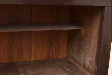 和製アンティーク　使い込まれた味わいが楽しめる、明治大正期の四尺水屋箪笥サイドボード(4尺、収納棚、食器棚)(R-048958)