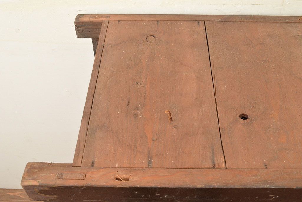 和製アンティーク　使い込まれた味わいが楽しめる、明治大正期の四尺水屋箪笥サイドボード(4尺、収納棚、食器棚)(R-048959)