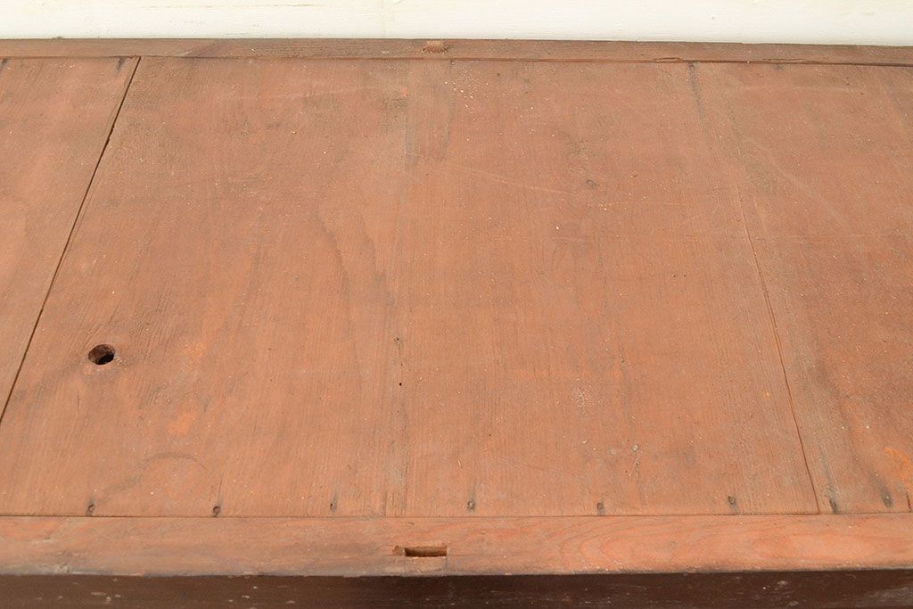 和製アンティーク　使い込まれた味わいが楽しめる、明治大正期の四尺水屋箪笥サイドボード(4尺、収納棚、食器棚)(R-048959)