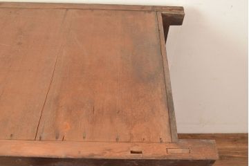 和製アンティーク　使い込まれた味わいが楽しめる、明治大正期の四尺水屋箪笥サイドボード(4尺、収納棚、食器棚)(R-048959)