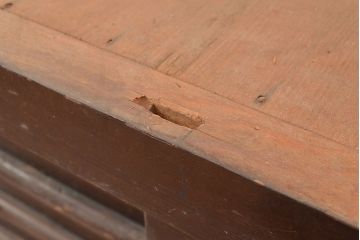 和製アンティーク　使い込まれた味わいが楽しめる、明治大正期の四尺水屋箪笥サイドボード(4尺、収納棚、食器棚)(R-048959)