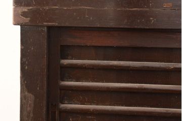 和製アンティーク　使い込まれた味わいが楽しめる、明治大正期の四尺水屋箪笥サイドボード(4尺、収納棚、食器棚)(R-048959)