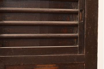 和製アンティーク　使い込まれた味わいが楽しめる、明治大正期の四尺水屋箪笥サイドボード(4尺、収納棚、食器棚)(R-048959)