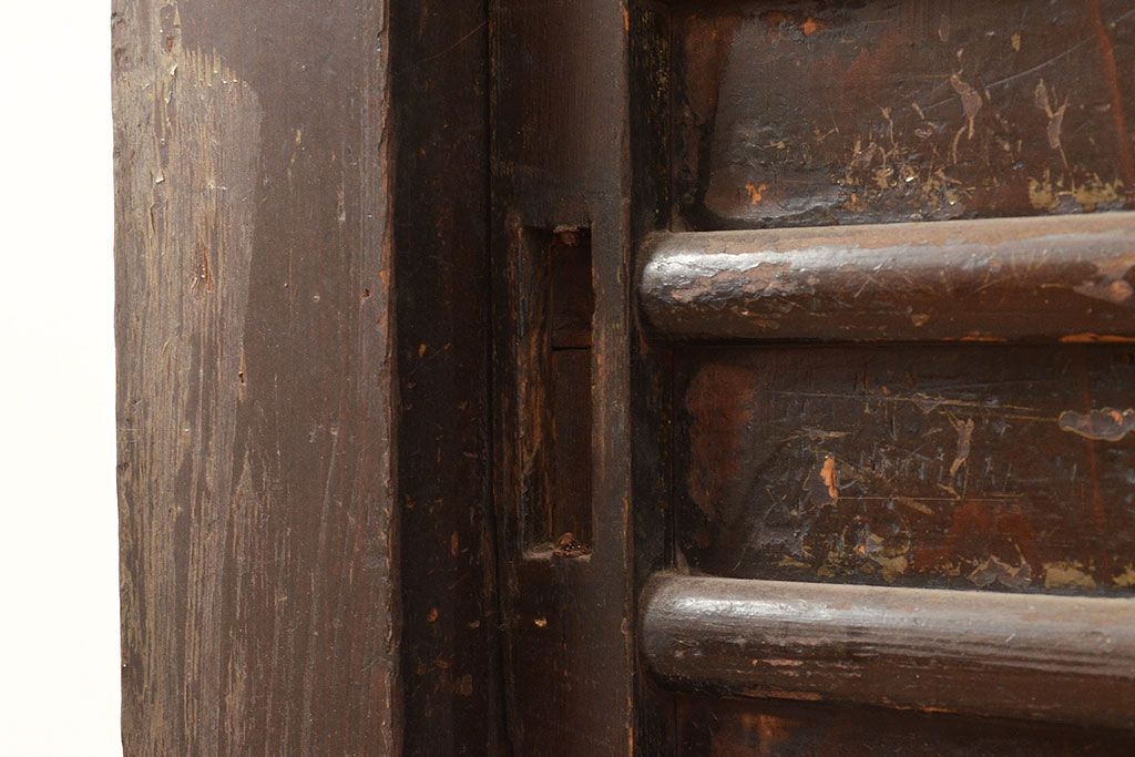 和製アンティーク　使い込まれた味わいが楽しめる、明治大正期の四尺水屋箪笥サイドボード(4尺、収納棚、食器棚)(R-048959)