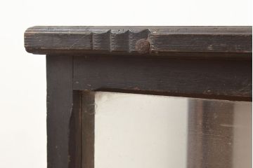 和製アンティーク　ロータイプ　シンプルなガラスケース(卓上、飾り棚、ショーケース、陳列棚)(R-048961)