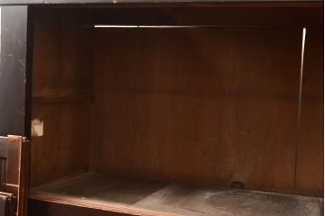 和製アンティーク　明治期　丸桟仕上げ　近江水屋箪笥サイドボード(食器棚、キャビネット、収納棚)(R-048963)