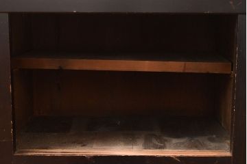 和製アンティーク　明治期　丸桟仕上げ　近江水屋箪笥サイドボード(食器棚、キャビネット、収納棚)(R-048963)