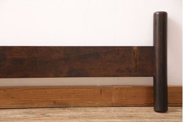 中古　松本民芸家具　激レア!シックな佇まいが魅力的な特注品のベッドフレーム(シングル)(R-048967)