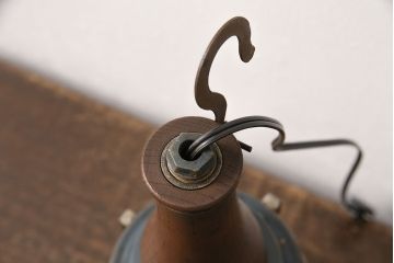 ヴィンテージ照明　星電機製造所　船舶用?　錆びついた風合いがかっこ良い置き型照明(ランプ、スタンドライト、ビンテージ)(R-048971)