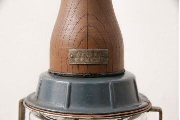 ヴィンテージ照明　星電機製造所　船舶用?　錆びついた風合いがかっこ良い置き型照明(ランプ、スタンドライト、ビンテージ)(R-048971)