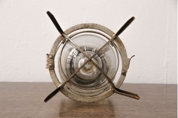ヴィンテージ照明　星電機製造所　船舶用?　錆びついた風合いがかっこ良い置き型照明(ランプ、スタンドライト、ビンテージ)(R-048971)