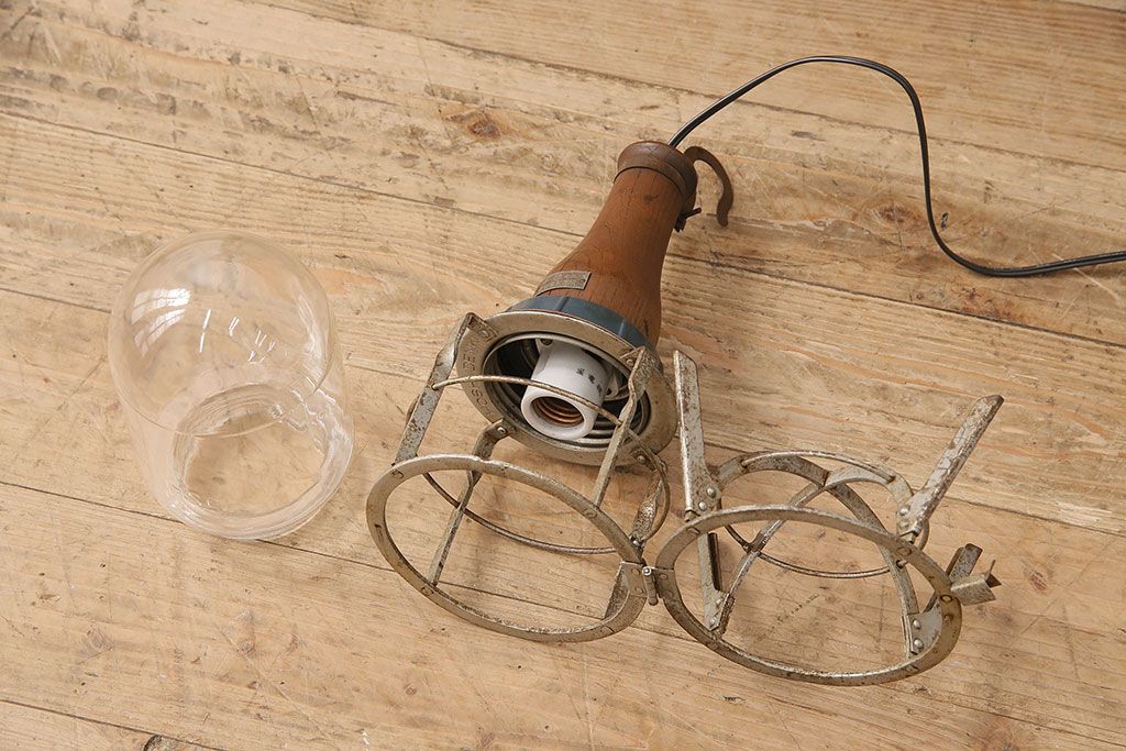 ヴィンテージ照明　星電機製造所　船舶用?　錆びついた風合いがかっこ良い置き型照明(ランプ、スタンドライト、ビンテージ)(R-048971)