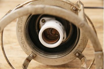 ヴィンテージ照明　星電機製造所　船舶用?　錆びついた風合いがかっこ良い置き型照明(ランプ、スタンドライト、ビンテージ)(R-048971)
