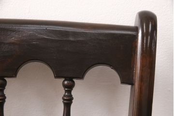 中古　松本民芸家具　#49型A　背もたれの美しいデザインが印象的なワイコムチェア(ダイニングチェア、椅子、板座チェア)(R-048983)