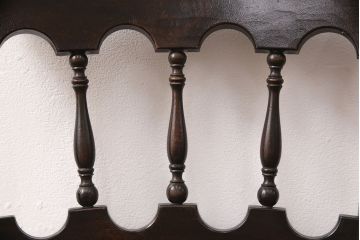 中古　松本民芸家具　#49型A　背もたれの美しいデザインが印象的なワイコムチェア(ダイニングチェア、椅子、板座チェア)(R-048983)