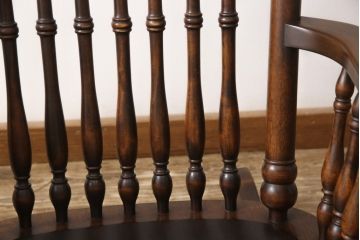 ヴィンテージ　松本民芸家具　木の味わいと職人の技が楽しめる、304F型ロッキングチェア(イス、揺り椅子、ビンテージ)(定価約23万円)(R-048985)