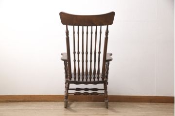 ヴィンテージ　松本民芸家具　木の味わいと職人の技が楽しめる、304F型ロッキングチェア(イス、揺り椅子、ビンテージ)(定価約23万円)(R-048985)