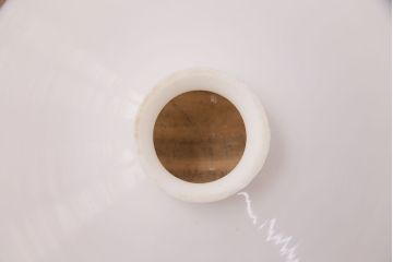 アンティーク照明　ノスタルジックな雰囲気漂う平笠シェードの吊り下げ照明(ペンダントライト、天井照明、電笠)(R-048996)