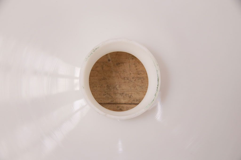 アンティーク照明　レトロな平笠シェードのペンダントライト2個セット(天井照明、吊り下げ照明、電笠)(R-048997)