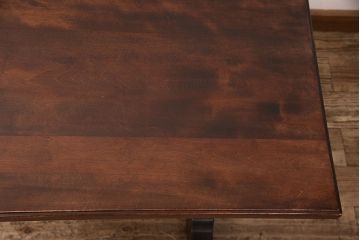 中古　松本民芸家具　レアな逸品!凝った脚のデザインが印象的な#29安川型卓(センターテーブル、ローテーブル)(R-048999)