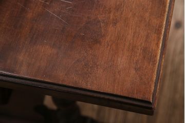 中古　松本民芸家具　レアな逸品!凝った脚のデザインが印象的な#29安川型卓(センターテーブル、ローテーブル)(R-048999)