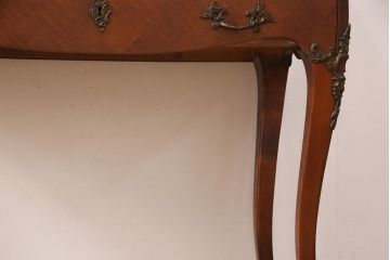 イギリスアンティーク　マホガニー材　パーケットを取り入れた優美なデザインが魅力のライティングビューロー(ワークデスク、在宅ワーク、在宅用、簿記机)(R-049000)
