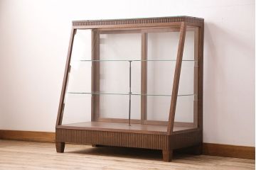 【オーダー注文・受注生産商品】ラフジュ工房オリジナル　こだわりのディスプレイコーナーにおすすめなナラ材製のガラスケース(ショーケース、陳列棚)(R-049004)
