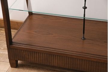 【オーダー注文・受注生産商品】ラフジュ工房オリジナル　こだわりのディスプレイコーナーにおすすめなナラ材製のガラスケース(ショーケース、陳列棚)(R-049004)