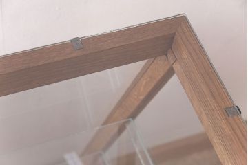 【オーダー注文・受注生産商品】ラフジュ工房オリジナル　こだわりのディスプレイコーナーにおすすめなナラ材製のガラスケース(ショーケース、陳列棚)(R-049004)