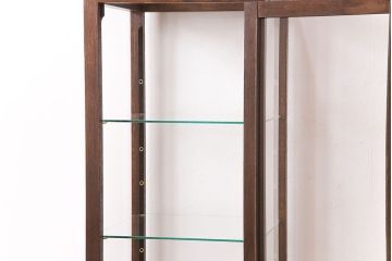 【オーダー注文・受注生産商品】ラフジュ工房オリジナル　上品なアンティークデザインが魅力のナラ材製縦型ガラスケース(ショーケース、陳列棚)(R-049005)