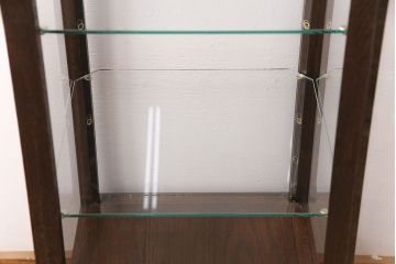 【オーダー注文・受注生産商品】ラフジュ工房オリジナル　上品なアンティークデザインが魅力のナラ材製縦型ガラスケース(ショーケース、陳列棚)(R-049005)