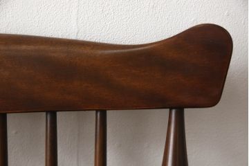 中古　九州民芸家具　ゆったりとした時間を過ごせる、贅沢なロッキングチェア(アームチェア、椅子)(R-049009)