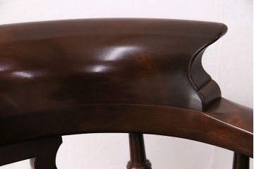 中古　松本民芸家具　存在感のあるホイールデザインが格好良い大キャプテンチェア(椅子、アームチェア、ウィンザーチェア、ウインザーチェア)(定価約26万円)(R-049011)