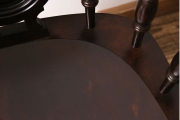 中古　松本民芸家具　存在感のあるホイールデザインが格好良い大キャプテンチェア(椅子、アームチェア、ウィンザーチェア、ウインザーチェア)(定価約26万円)(R-049011)