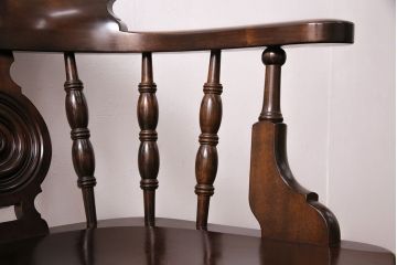 中古　松本民芸家具　存在感のあるホイールデザインが格好良い大キャプテンチェア(椅子、アームチェア、ウィンザーチェア、ウインザーチェア)(定価約26万円)(R-049012)