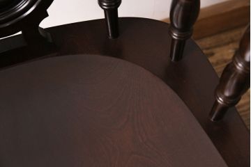 中古　松本民芸家具　存在感のあるホイールデザインが格好良い大キャプテンチェア(椅子、アームチェア、ウィンザーチェア、ウインザーチェア)(定価約26万円)(R-049012)