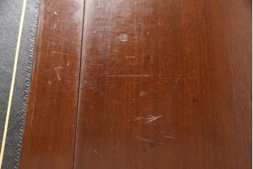イギリスアンティーク　マホガニー材　高級品!猫脚とパーケットがおしゃれなライティングビューロー(簿記机、在宅ワーク、在宅用ワークデスク)(R-049016)