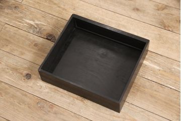 和製アンティーク　総シタン材　螺鈿と蒔絵の装飾が上質な和の空間を演出する時代物の飾り棚(茶棚、違い棚、収納棚)(R-049019)