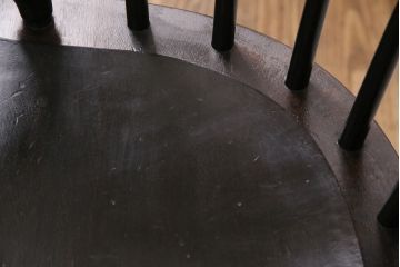 中古　松本民芸家具　#91型　落ち着きのある空間を演出するキャプテンチェア(アームチェア、板座チェア、椅子、ダイニングチェア)(R-049026)