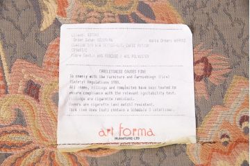 中古　art forma(アートフォーマ)　イギリスから華やかなファブリックのソファ(3人掛け)(定価約62万円)(R-049028)