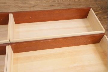 和製ビンテージ　民芸家具　ディスプレイ棚としてもおすすめ!赤みのある木肌が魅力の整理箪笥(収納タンス、ローボード、引き出し、チェスト、ヴィンテージ)(R-049033)