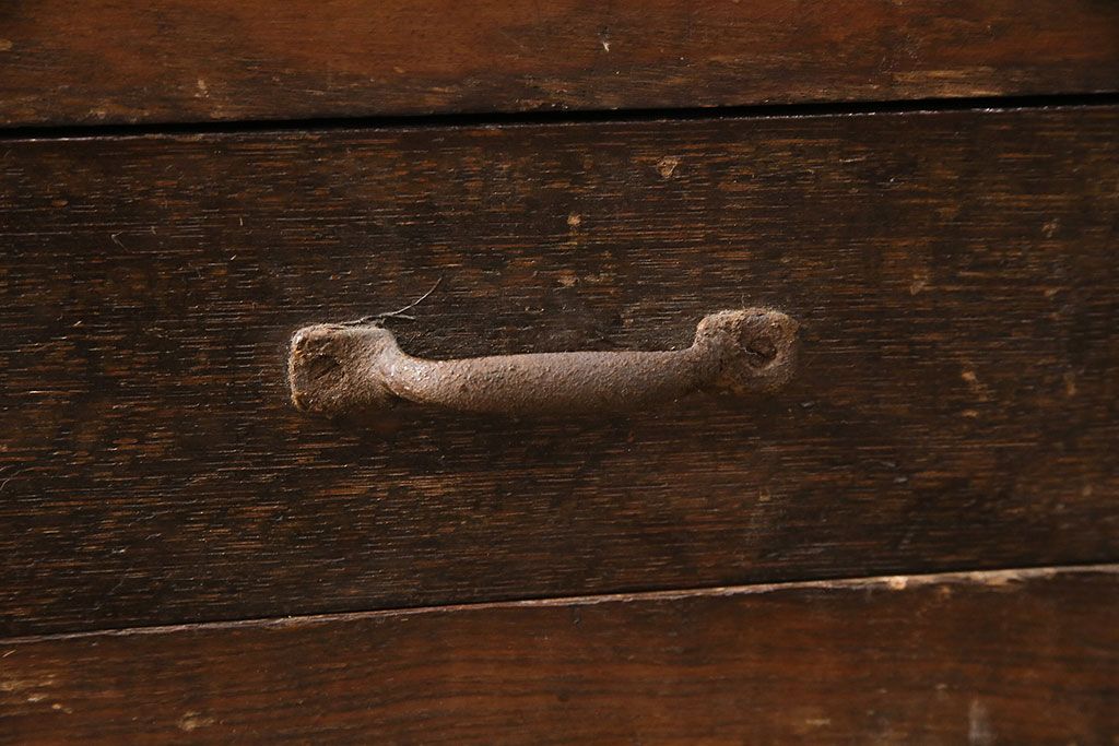 和製アンティーク　激レアデザイン!丸いフォルムがお洒落なガラスケース(飾り棚、ショーケース、陳列棚)(R-049035)