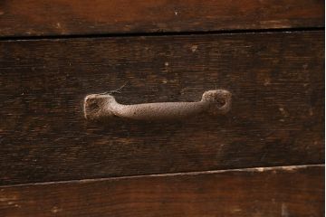 和製アンティーク　激レアデザイン!丸いフォルムがお洒落なガラスケース(飾り棚、ショーケース、陳列棚)(R-049035)