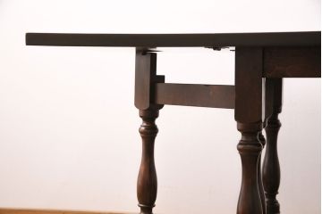 中古　松本民芸家具　M型　洗練されたデザインが魅力的なバタフライテーブル(エクステンションテーブル、バタフライ卓)(定価約20万円)(R-049037)