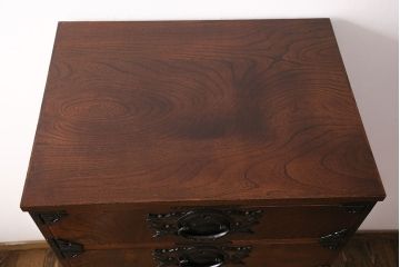中古　岩谷堂箪笥　人気の縦型!スリムでお部屋に取り入れやすい立長箪笥(引き出し、ハイチェスト、整理タンス、和箪笥)(R-049038)
