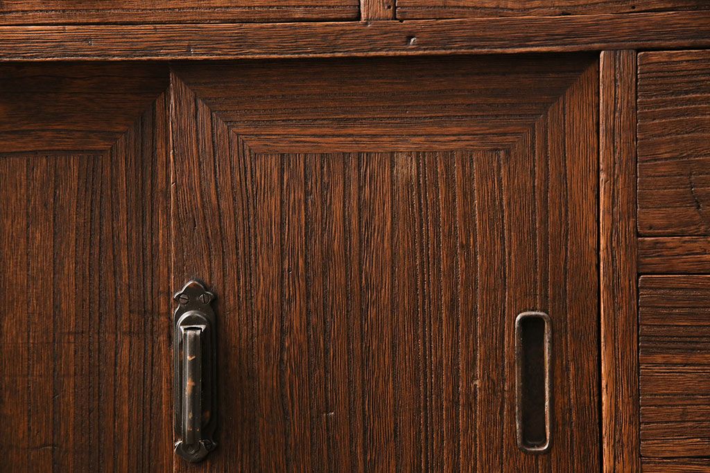 和製アンティーク　素朴な木肌が味わい深い、総桐材製の小箪笥(小物収納、引き出し、戸棚)(R-049039)